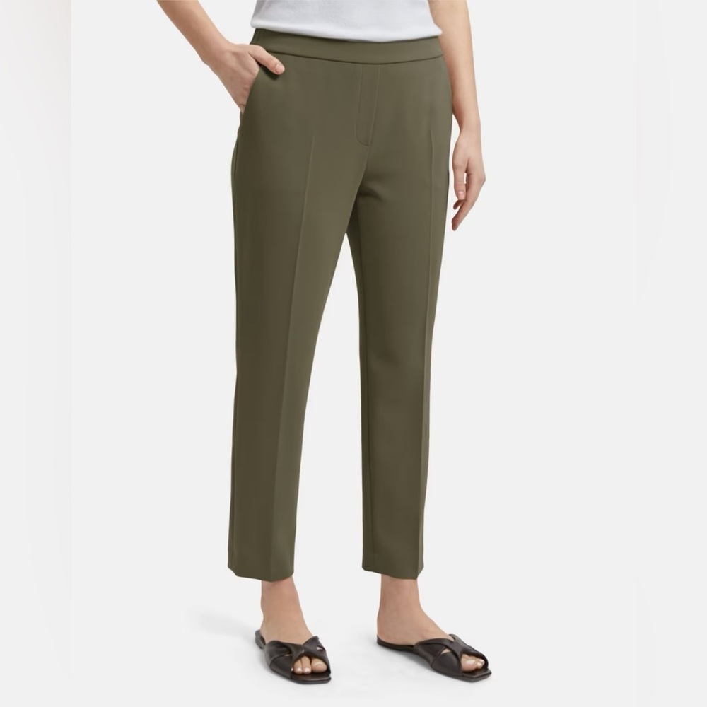 NWT $295 theory treeca pull on pants in crepe US 2